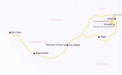 Map of northern California and southern Oregon.