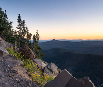 Photo of Crater Lake National Park. Summer.