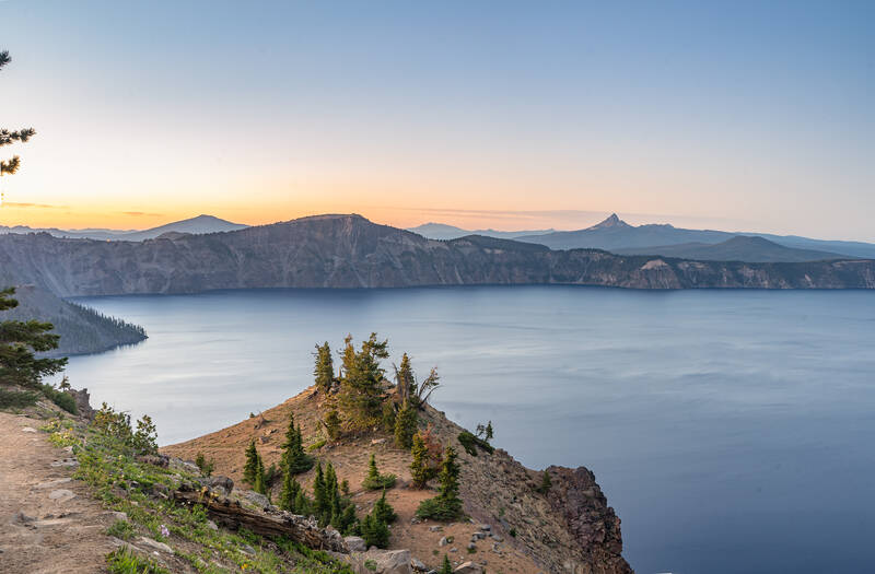 Photo of Crater Lake National Park. Summer.
