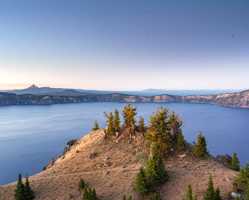 Photo of Crater Lake National Park. Summer.