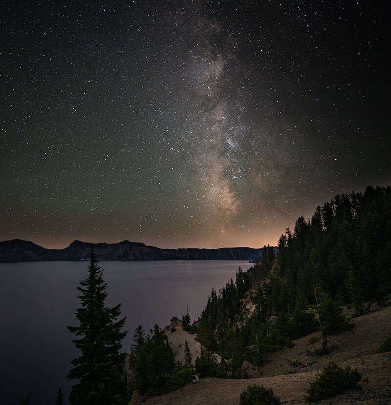 Photo of Crater Lake National Park. Summer.
