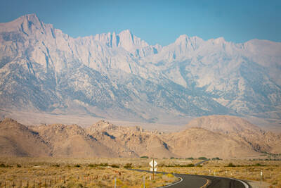 Photo of a smokey landscape in California. Fall.
