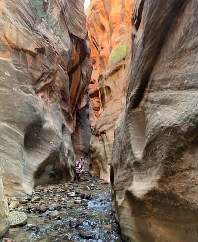 Photo of the slot canyon on the way to Kanarra Falls.