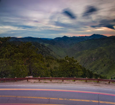 Photo of the sunset at Great Sand Dunes National Park.