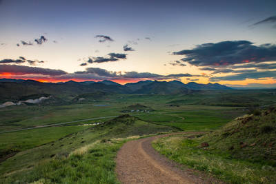 Photo of the sunset at Great Sand Dunes National Park.