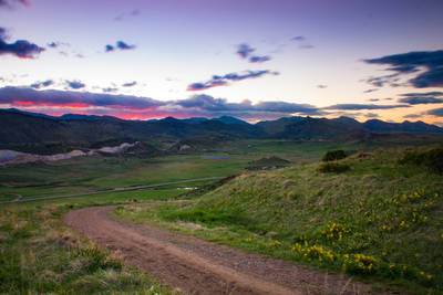 Photo of the sunset at Great Sand Dunes National Park.