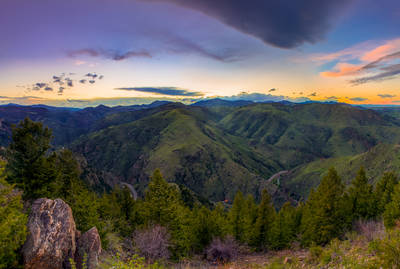 Front range mountains after snowfall.