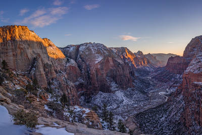 Photo of the Angel's Landing in Zion National Park.