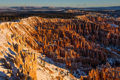 Photo of the hoodoos in Bryce Canyon National Park.
