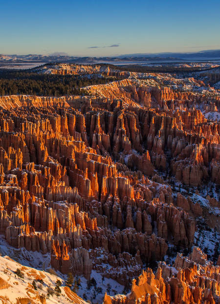 Photo of the hoodoos in Bryce Canyon National Park.