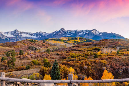 Photo of the Dallas Divide near Telluride in south-western Colorado.