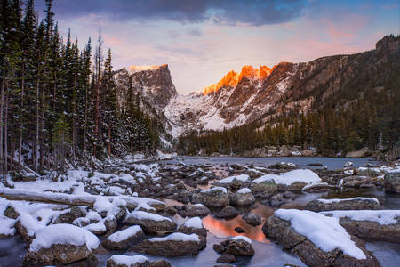 Photo of the Dream Lake in the Rocky Mountain National Park