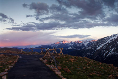 Photo of the Rocky Mountains from the Forest Canyon overlook on the Trail Ridge Road.