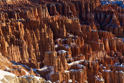 Photo of the hoodoos in Bryce Canyon National Park.
