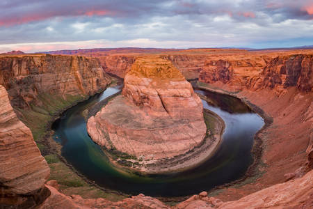 Photo of the Horseshoe Bend at sunrise near Page, AZ.