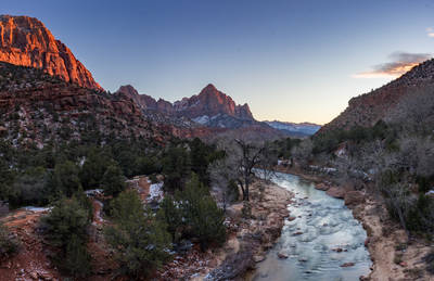 Photo of the Watchman in Zion National Park.