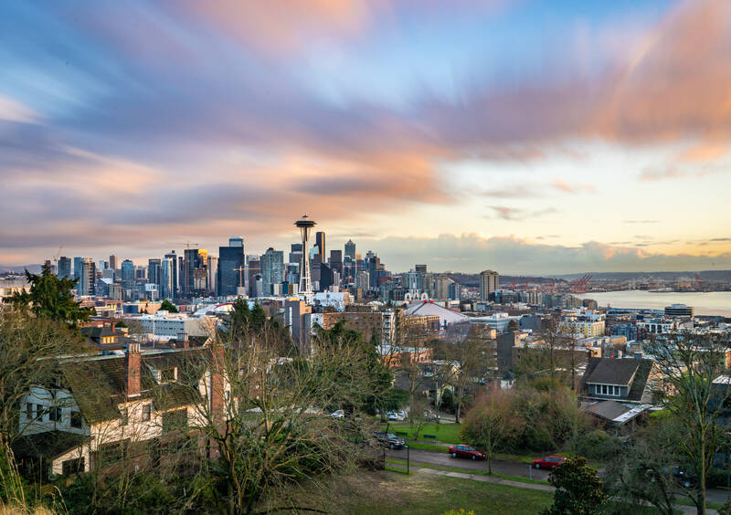 Photo of the Seattle skyline from Kerry Park. Winter 2018.